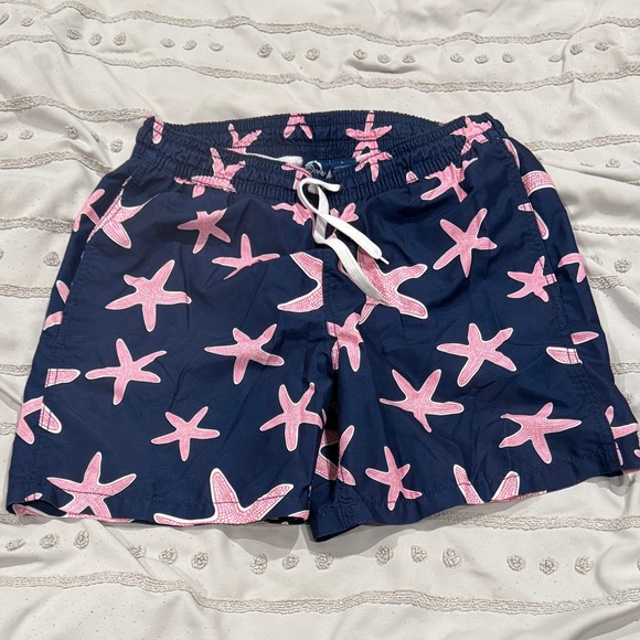 Kanu Surf Navy Starfish Print Mens Swim Shorts - Picture 1 of 4